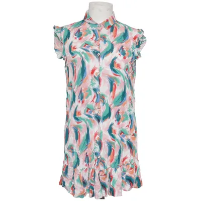 Dress (White, Multicolored) from Menglu Cotton, Polyester