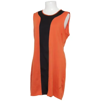 Kjole (Orange, Sort) fra Evie Elastan, Polyester, Viscose