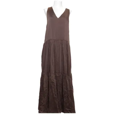 Maxi dress (Brown) from Roberto Collina Cotton, Silk