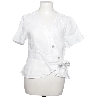 Wickelbluse (Weiß) von H&M Leinen