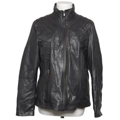 Leren jack (Grijs) van Mainpol Leer, Polyester