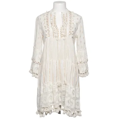 Dress (White, Gold) from Gold & Silver Cotton