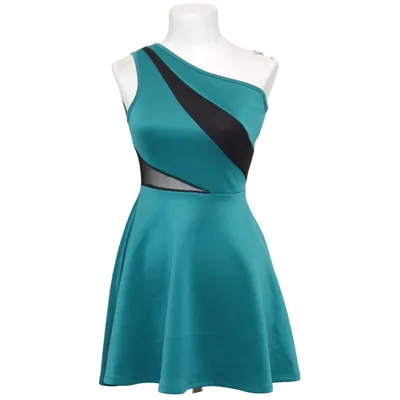 Kleid (Blau, Schwarz) von Charlotte Russe Elasthan, Polyester