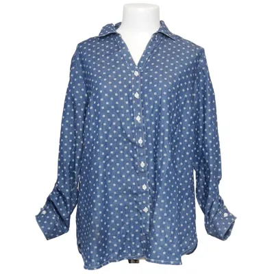 Denim shirt (Blue, White) from Gina Laura Cotton