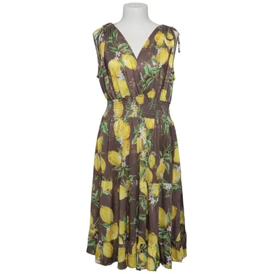 Kleid (Braun, Gelb, Grün) von Rebecca Elasthan, Polyester