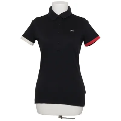 Poloshirt (Zwart) van Kjus Katoen, Polyamide