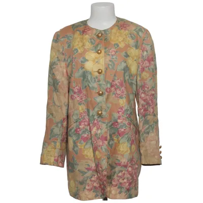 Blazer (Beige, Multicolored) from Stiff Acetate, Linen