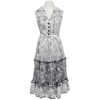Jurk (Wit, Zwart) van Trevira Katoen, Polyester