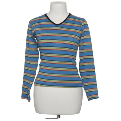 Langærmet t-shirt (Blå, Flerfarvet) fra Lycra Akryl, Elastan