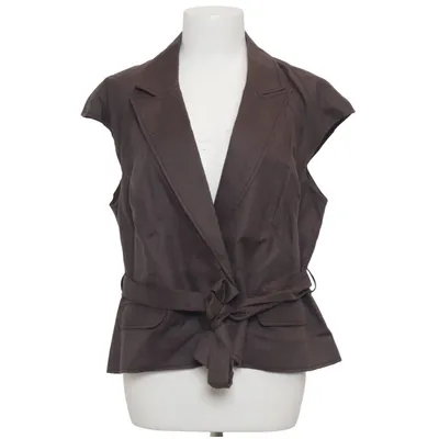 Suit vest (Brown) from Vivance Collection Linen, Polyester