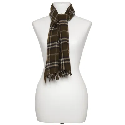 Scarf (Green, Multicolored) from Burberry Wool