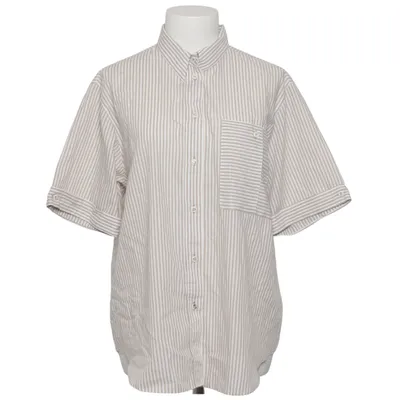 Chemise à manches courtes (Beige, Blanc) de Tru Coton, Polyester