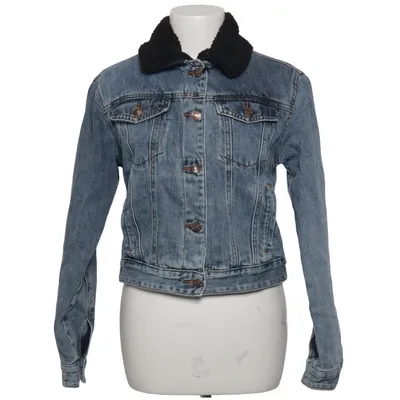 Veste en jeans fourrée (Bleu) de Pull & Bear Denim