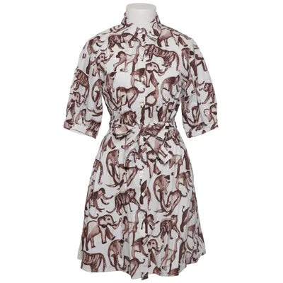 Blusenkleid (Weiß, Braun) von Pennyblack