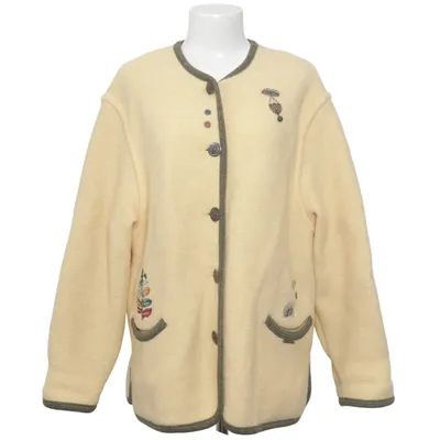 Cardigan (Beige) van Geiger Collection Wol