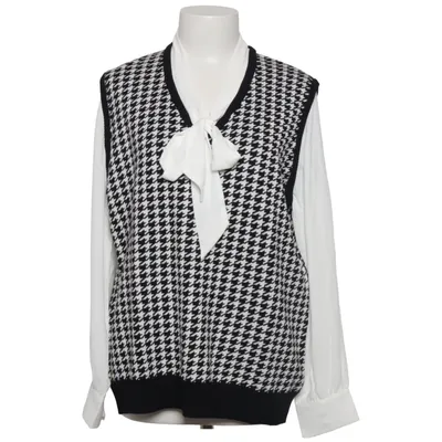 Pull sans manches (Noir, Blanc) de VA Milano Polyester, Viscose