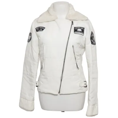 Veste en peau de mouton retournée (Blanc) de Bomboogie Cuir, Polyamide, Polyester