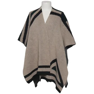 Poncho (Beige, Grön, Svart) från Cocogio Akryl, Alpackaull, Viskos