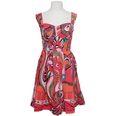 Dress (Red, Pink, Green, Multicolored) from Befree Cotton, Elastane