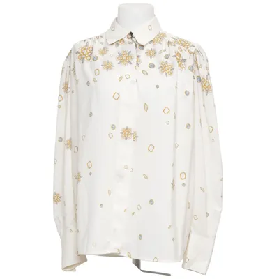 Chemise (Blanc, Jaune, Bleu) de Louis Féraud Polyester