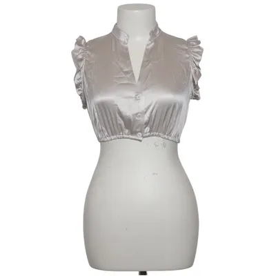 Dirndl blouse (Grijs) van Wallmann Elastaan, Zijde
