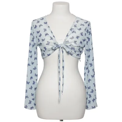 Bolero (Wit, Blauw) van Shein Elastaan, Polyester