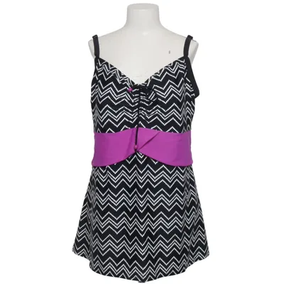 Zwemshirt (Zwart, Wit, Lila) van Ulla Popken Elastaan, Polyamide