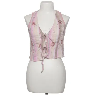Haltertop (Roze, Beige, Meerkleurig) van Pull & Bear Katoen, Metallvezel