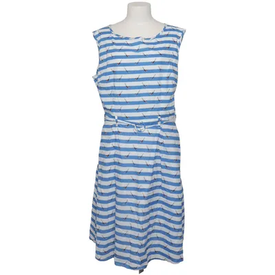 Jurk (Blauw, Wit) van Pretty Vacant Katoen