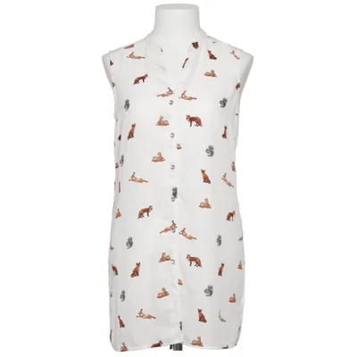Top (Wit, Bruin) van Paraphrase Polyester