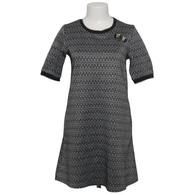 Klänning (Svart, Vit) från Quinze Heures Trente Elastan, Metallfiber, Polyester, Viskos