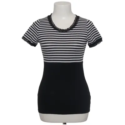 Top (Zwart, Wit) van Pussy Deluxe Katoen, Elastaan