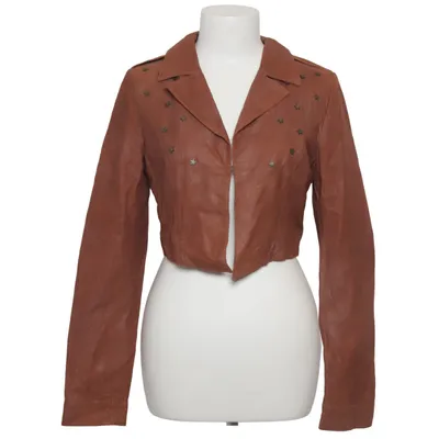 Blazer en cuir (Marron) de Object Cuir, Polyester