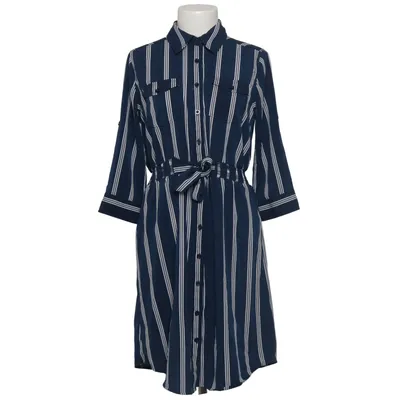 Skjortklänning (Blå, Vit) från Millenium Elastan, Polyester