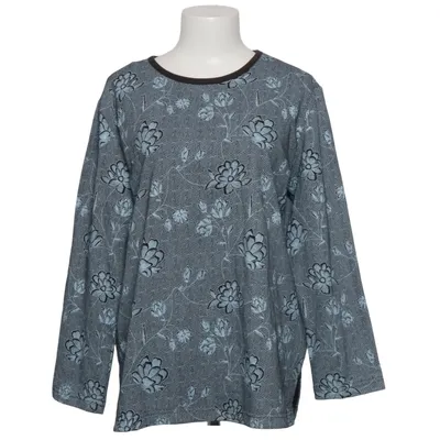 Långärmad t-shirt (Grå, Brun) från Daxon Bomull, Polyester