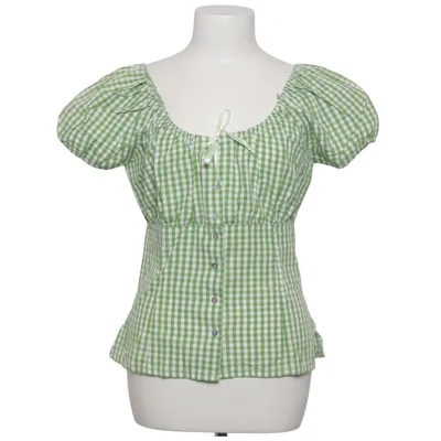 Dirndl blouse (Green, White) from Hammerschmid Cotton