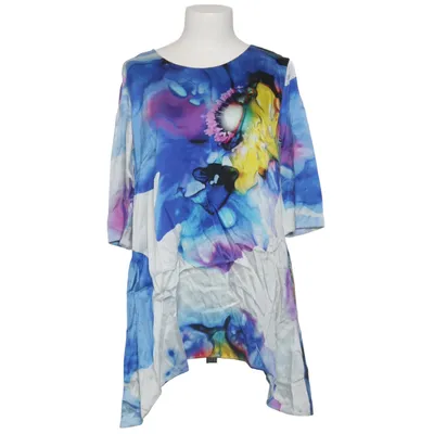 Top (Blue, White, Multicolored) from Anja Gockel London Elastane, Silk