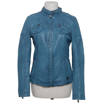 Leather jacket (Blue) from Kangaroos Cotton, Leather, Polyester