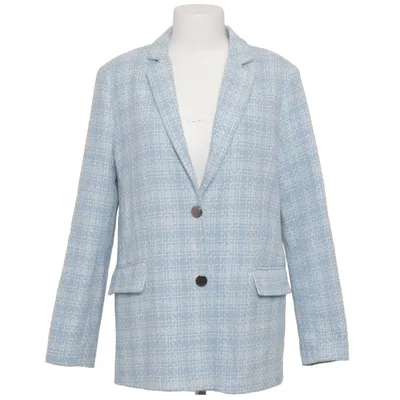 Blazer (Blå, Hvid) fra DeFacto Woman Akryl, Bomuld, Polyester, Viscose