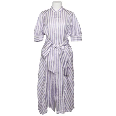 Robe chemise (Violet, Blanc) de Lilysilk Soie