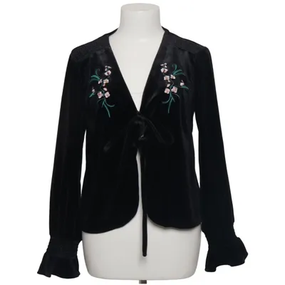Wrap blouse (Black) from Fashion Union Elastane, Polyester