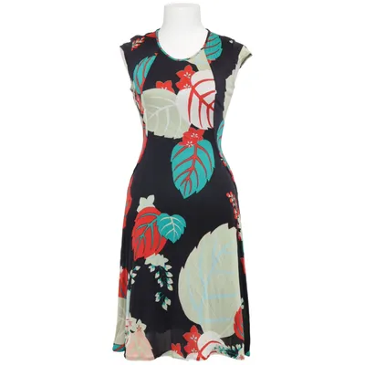 Dress (Black, Multicolored) from Kenzo Jeans Silk