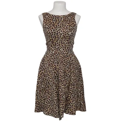 Jurk (Beige, Bruin, Zwart) van Lady Vintage Katoen, Elastaan