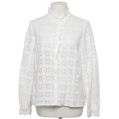 Blouse (Blanc) de Sézane Coton biologique, Polyester recyclé, Viscose