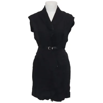 Dress (Black) from Sandro Cotton, Linen, Polyester, Polyurethane, Viscose