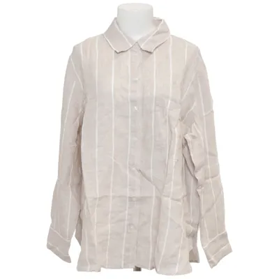 Shirt (Beige, Multicolored) from H&M Linen