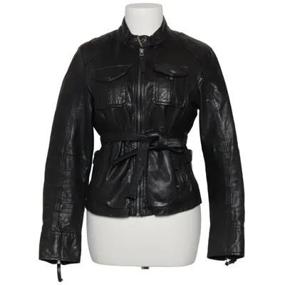 Leather jacket (Black) from Gipsy Cotton, Leather
