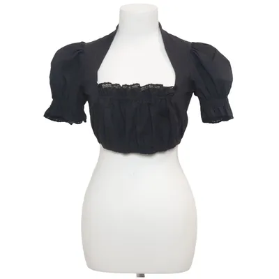 Dirndl blouse (Black) from Edel Heiss Cotton