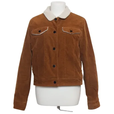 Gevoerde spijkerjas (Bruin) van Twintip Katoen, Elastaan, Polyester