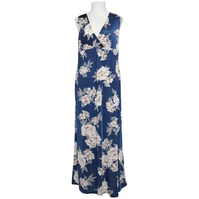 Maxi dress (Blue, White, Multicolored) from Elissa Elastane, Polyester